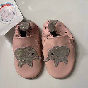 Pink Elephant Baby Shoes